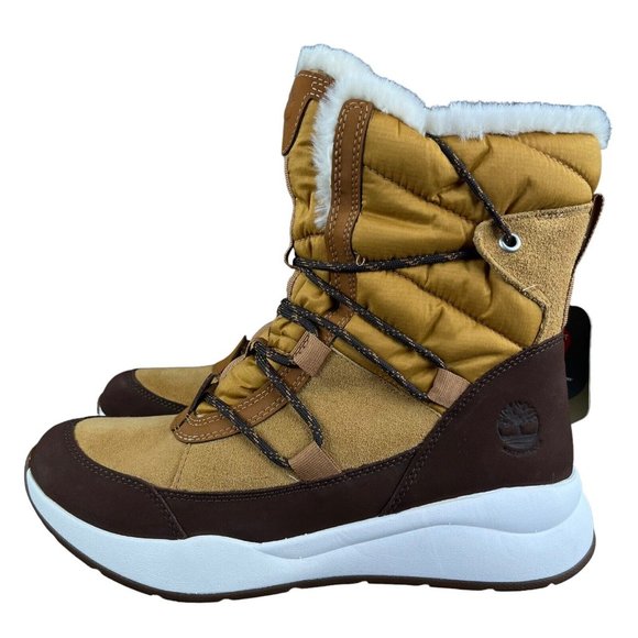 Timberland Boroughs Project Mid Brown Leather Waterproof Boots Women's Size 9 M - Picture 3 of 9